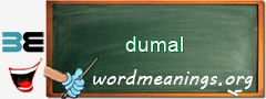 WordMeaning blackboard for dumal